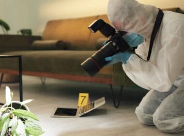 Csi,,photographer,and,evidence,at,crime,scene,for,investigation,of