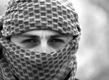 Close,up,of,young,guy,in,shemag ,keffiyeh, ,traditional