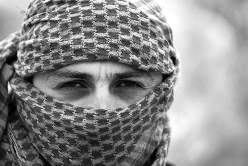 Close,up,of,young,guy,in,shemag ,keffiyeh, ,traditional