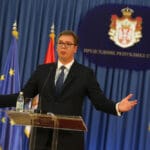 Belgrade,,serbia ,september,12th,2017:,serbian,president,aleksandar,vucic,with