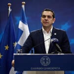 Greek,prime,minister,alexis,tsipras,,gives,press,conference,after,the,end
