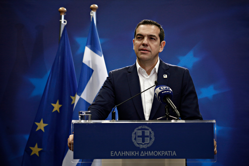 Greek,prime,minister,alexis,tsipras,,gives,press,conference,after,the,end