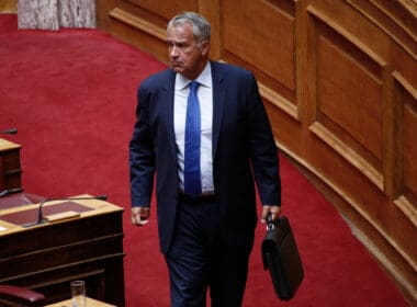 Member,of,the,greek,parliament,makis,voridis,attends,in,a