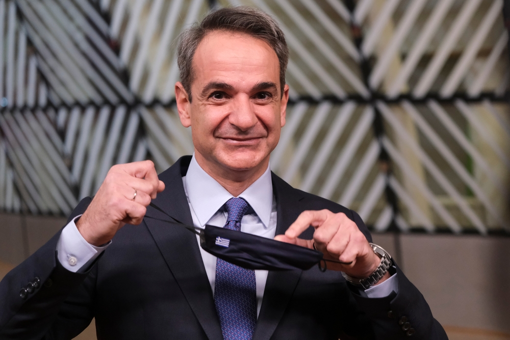 Greek,prime,minister,kyriakos,mitsotakis,arrives,to,participate,in,a