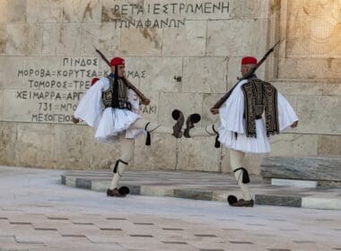 Athens,,greece,on,october,9,,2022 view,of,the,evzones,tsoliades