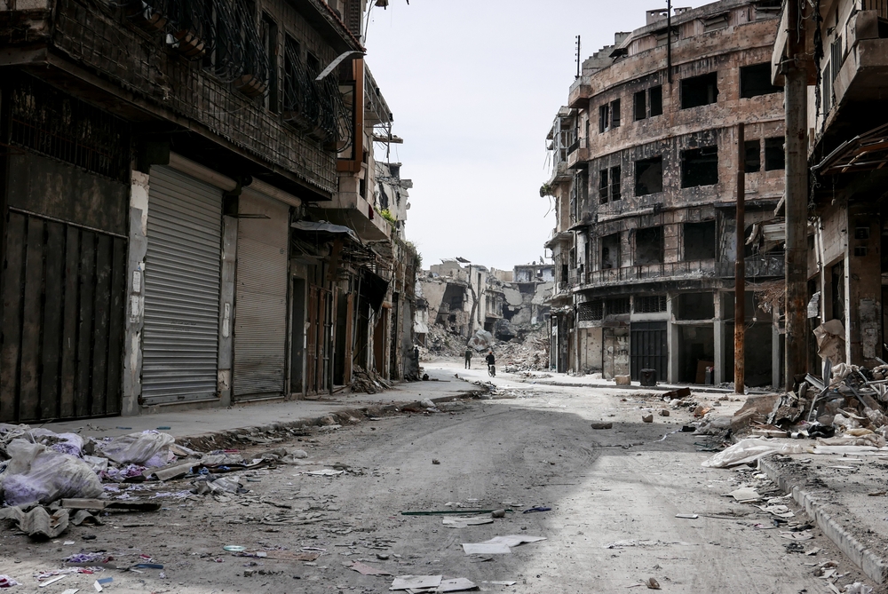 Destroyed,buildings,in,aleppo,,syria