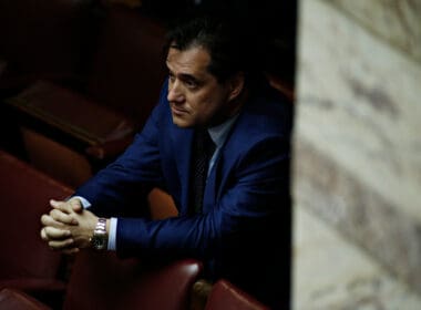 Vice president,of,new,democracy,party,,adonis,georgiadis,attends,in,a