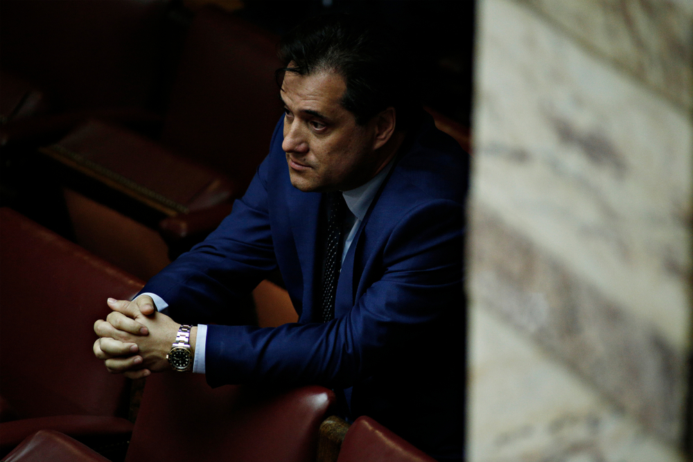 Vice president,of,new,democracy,party,,adonis,georgiadis,attends,in,a