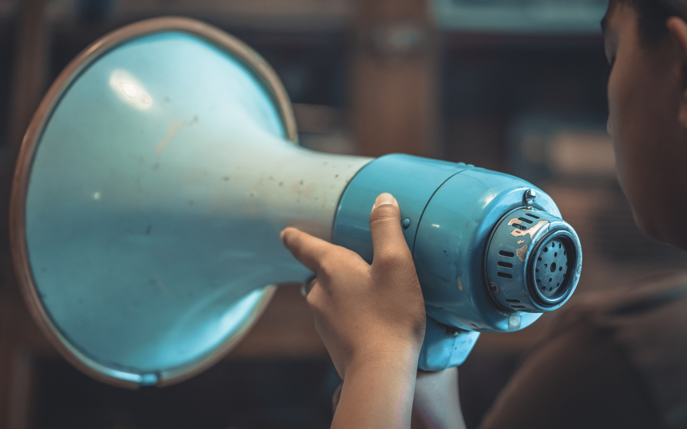 Speaking,on,megaphone