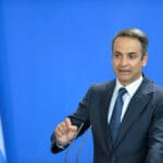 Berlin,,germany,2019 08 29:,the,prime,minister,of,greece,,kyriakos,mitsotakis,answers