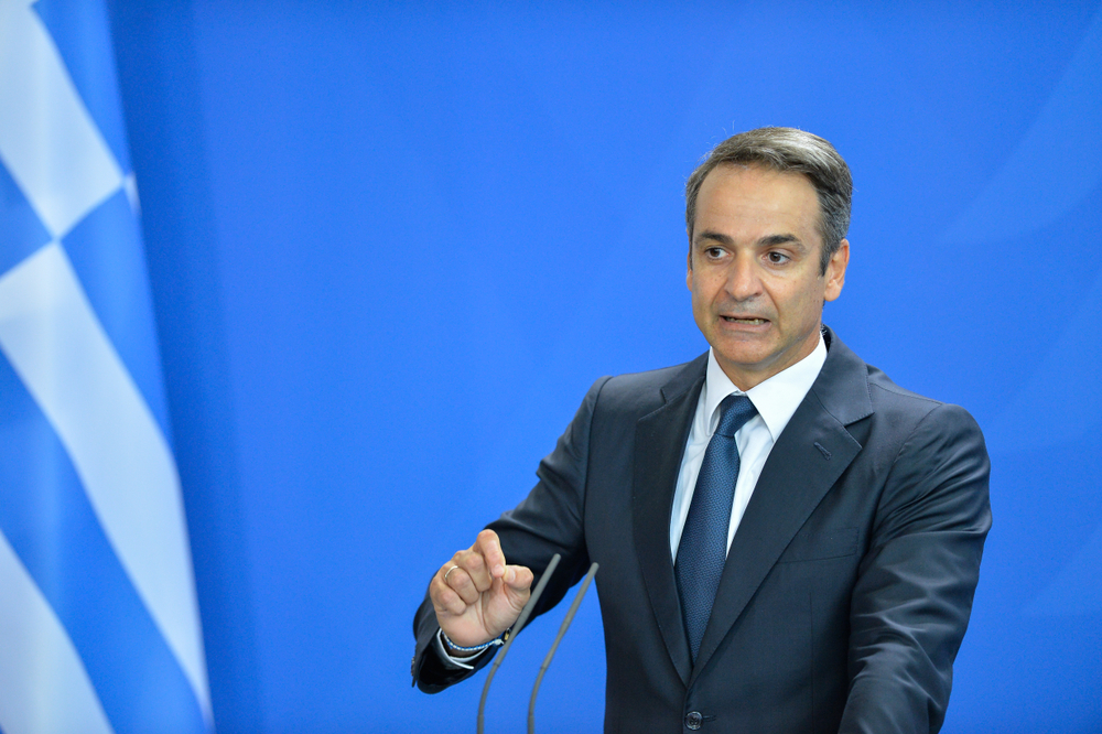 Berlin,,germany,2019 08 29:,the,prime,minister,of,greece,,kyriakos,mitsotakis,answers