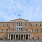 Athens,,greece, ,november,28,,2019:,greek,parliament,with,blue
