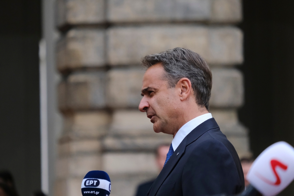 Greek,prime,minister,kyriakos,mitsotakis,arrives,to,attend,in,a