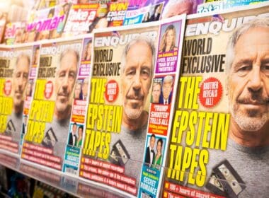 London,uk november,25,2024:,jeffrey,epstein,news,headlines,on,national,enquirer ,the