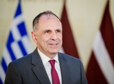 Riga,,latvia ,28th,january,2025 ,giorgos,gerapetritis,,minister,of,foreign