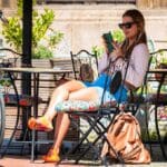 Sexy,and,attractive,girl,rest,and,relax,at,the,table