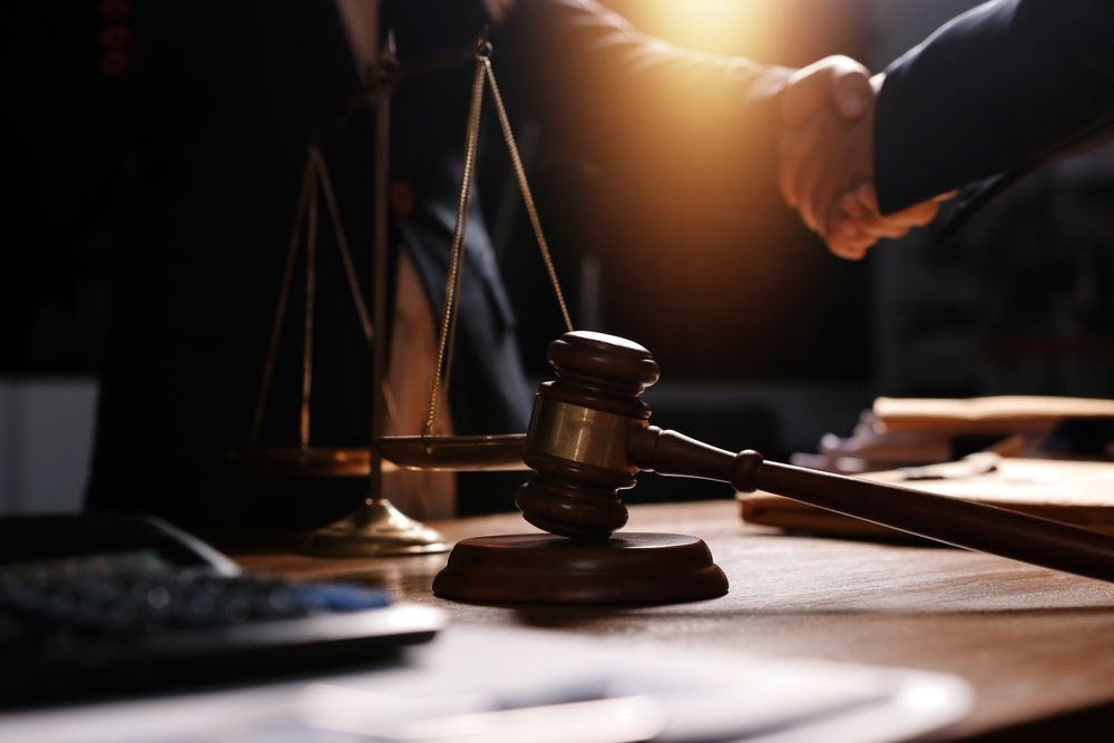 Attractive,young,lawyer,in,office,business,woman,and,lawyers,discussing