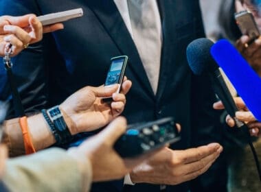 Media,interview,with,politician,or,business,person