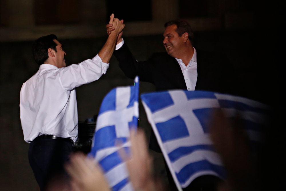 Greek,prime,minister,alexis,tsipras,addresess,an,anti austerity,rally,at
