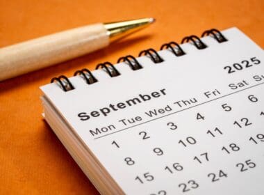 September,2025, ,small,spiral,desktop,calendar,,time,and,business