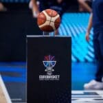 Riga,,latvia ,30th,august,2025 ,eurobasket,official,ball,seen,,during