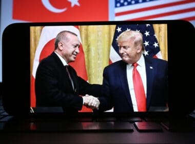 Concept,photo,showing,u s ,president,donald,trump,and,turkish,president