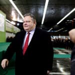 Evangelos,venizelos,leader,of,the,greek,socialist,party,,pasok,,arrives