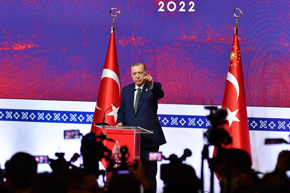 Turkey,president,recep,tayyip,erdogan,press,conference,in,bali,,indonesia,