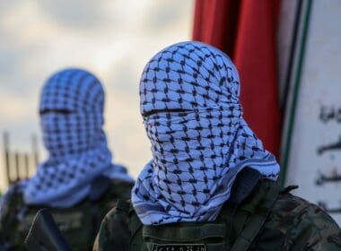 Fighters,from,the,joint,operations,room,of,gaza based,armed,palestinian