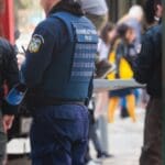 Hellenic,police,with,"greek,police",logo,emblem,on,uniform,,greek