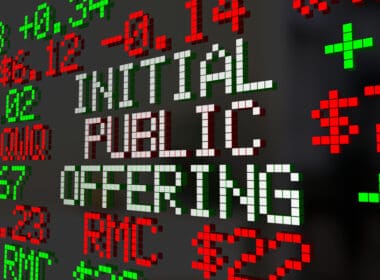 Initial,public,offering,ipo,stock,market,ticker,3d,illustration