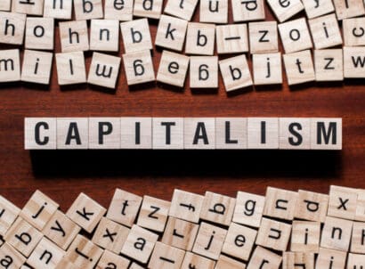 Capitalism,word,concept,on,cubes