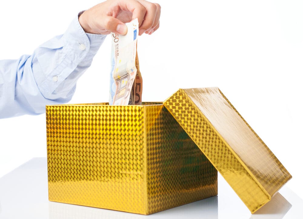 Business,man,,corruption,metaphor,,on,white,background