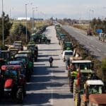 Nikaia,,larisa,,greece, ,february,05,,2022 ,farmers,parked,hundreds
