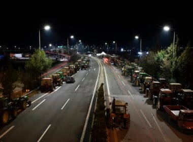 Nikaia,,larisa,,greece, ,february,11,,2022 ,farmers,parked,hundreds