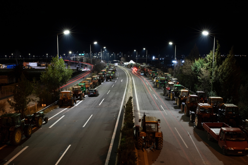 Nikaia,,larisa,,greece, ,february,11,,2022 ,farmers,parked,hundreds