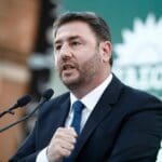 Thessaloniki,,greece, ,june,19,,2023 ,leader,of,pasok movement,for