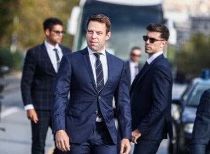 Thessaloniki,,greece, ,oct ,28,,2023 ,president,of,syriza,stefanos