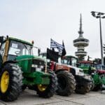 Thessaloniki,,greece, ,feb ,02,,2024 ,farmers,with,their,tractors