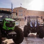 Athens,,greece, ,feb ,21,,2024 ,protesting,farmers,with,their
