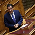 Member,of,the,greek,parliament,adonis,georgiadis,attends,in,a