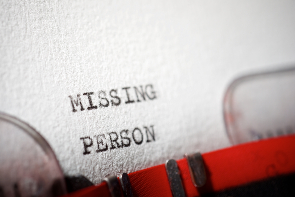 Missing,person,text,written,with,a,typewriter
