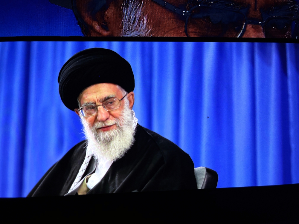 Ali,khamenei,is,the,supreme,leader,of,iran,formal,portrait,of