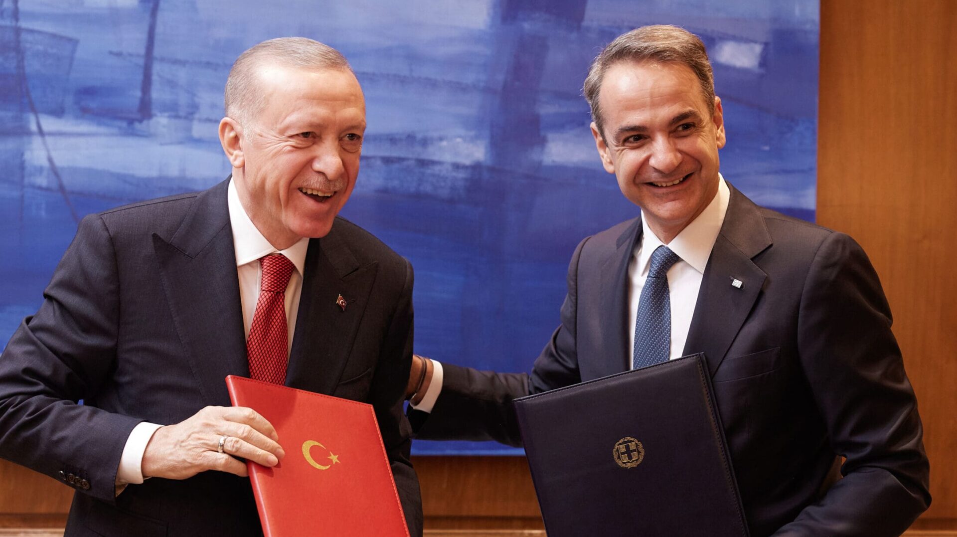 [365629] ΣΥΝΑΝΤΗΣΗ ΤΟΥ ΠΡΩΘΥΠΟΥΡΓΟΥ ΚΥΡΙΑΚΟΥ ΜΗΤΣΟΤΑΚΗ ΜΕ ΤΟΝ ΠΡΟΕΔΡΟ ΤΗΣ ΤΟΥΡΚΙΑΣ ΡΕΤΖΕΠ ΤΑΓΙΠ ΕΡΝΤΟΓΑΝ (Γ Τ ΠΡΩΘΥΠΟΥΡΓΟΥ / ΔΗΜΗΤΡΗΣ ΠΑΠΑΜΗΤΣΟΣ / eurokinissi)