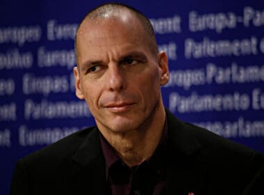 Greeceâ??s,former,finance,minister,yanis,varoufakis,holds,press,conference,to