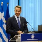 Greece's,prime,minister,kyriakos,mitsotakis,gives,a,press,statement,on