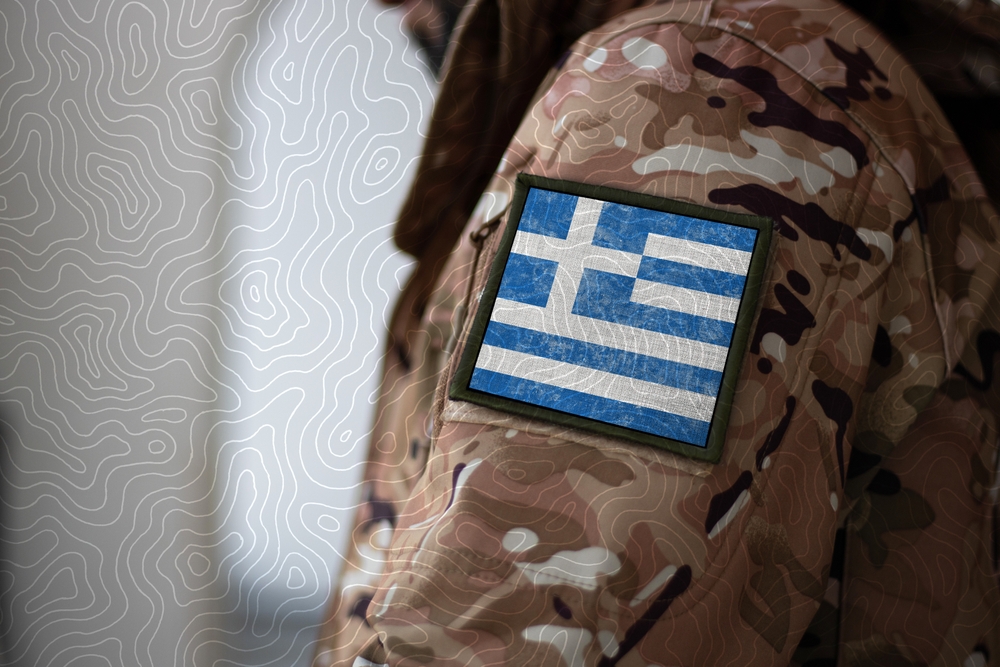 Greece,soldier,,soldier,with,flag,greece,,greece,flag,on,a